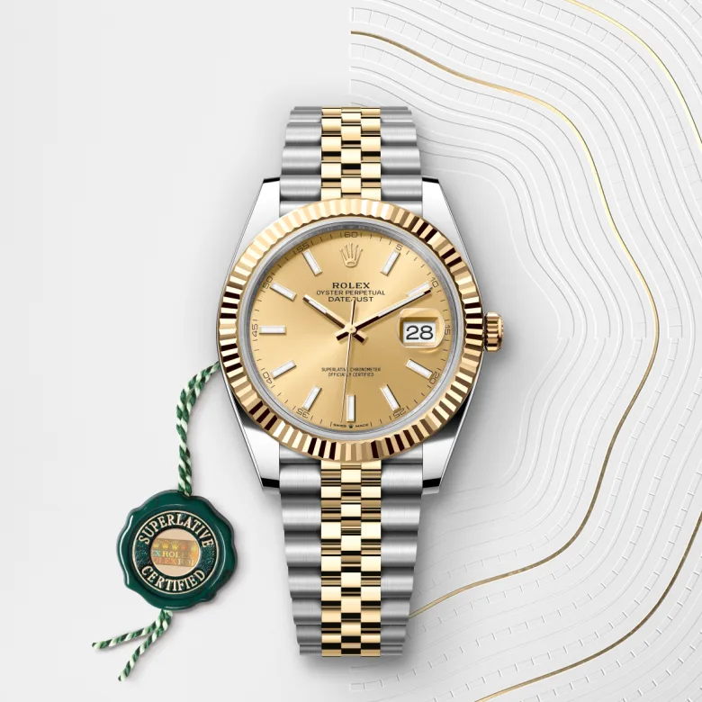 Rolex 
Datejust 41
Oyster, 41 mm, acero Oystersteel y oro amarillo
M126333-0010