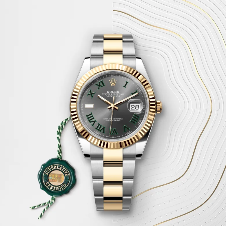 Rolex 
Datejust 41
Oyster, 41 mm, acero Oystersteel y oro amarillo
M126333-0019