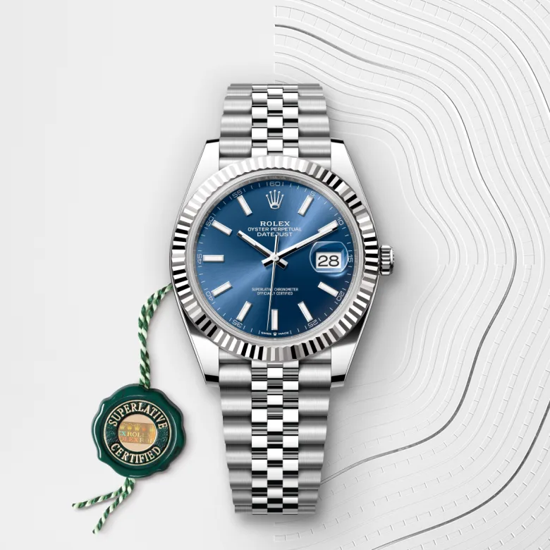 Rolex 
Datejust 41
Oyster, 41 mm, acero Oystersteel y oro blanco
M126334-0002