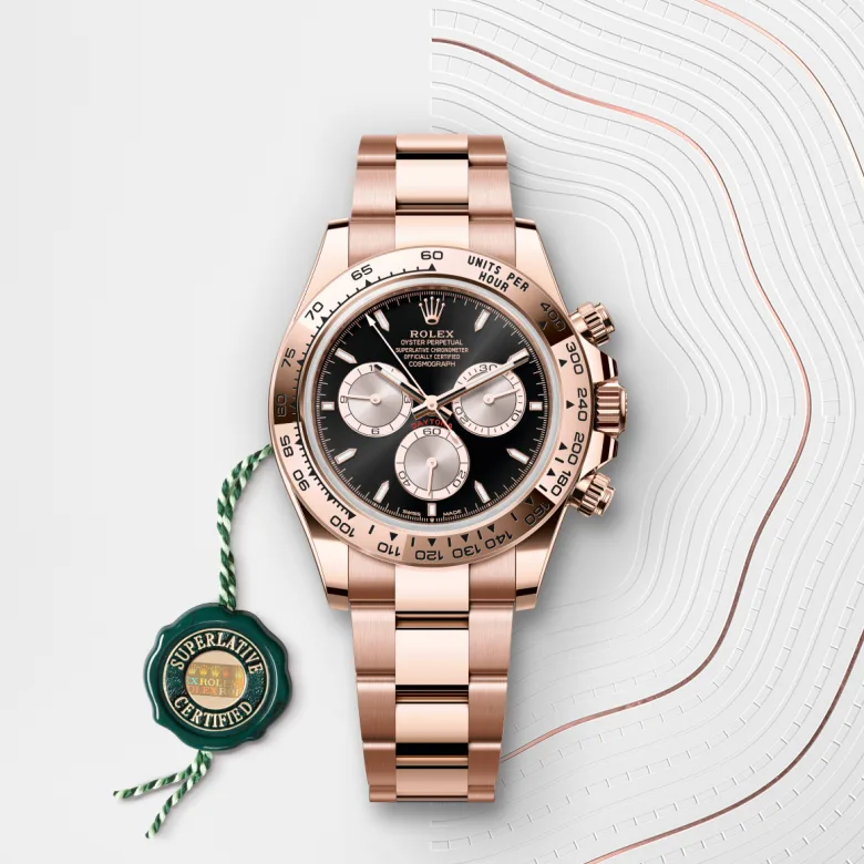Rolex 
Cosmograph Daytona
Oyster, 40 mm, oro Everose
M126505-0001