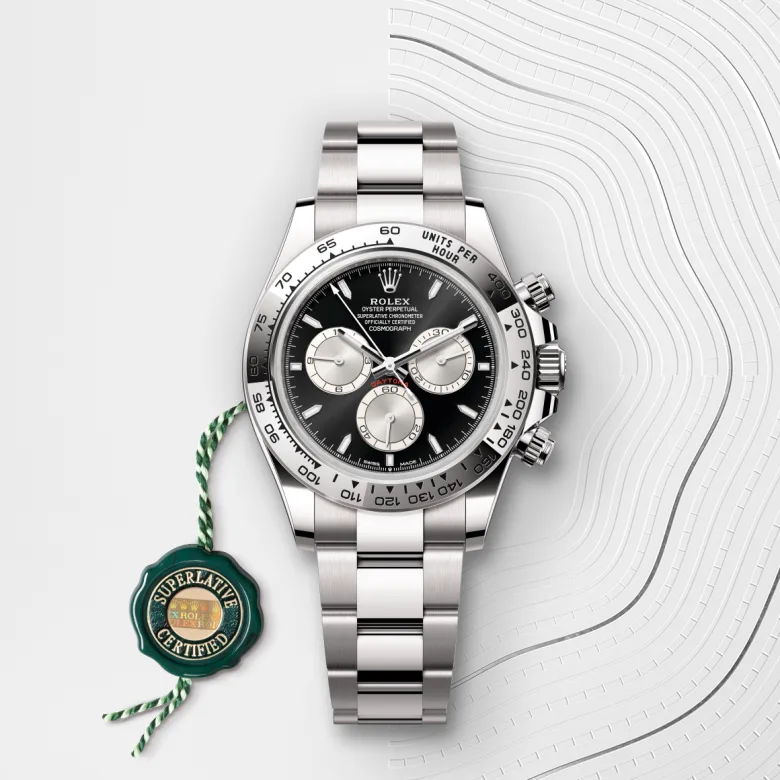 Rolex 
Cosmograph Daytona
Oyster, 40 mm, oro blanco
M126509-0001