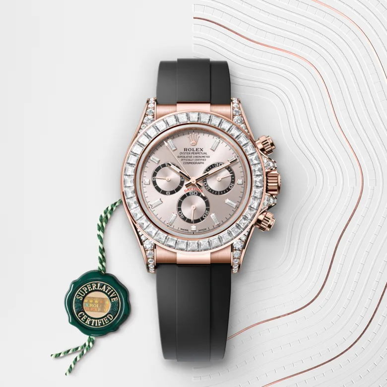 Rolex 
Cosmograph Daytona
Oyster, 40 mm, oro Everose y diamantes
M126535TBR-0002