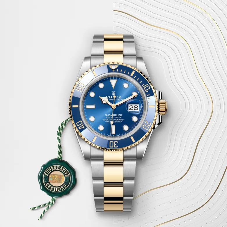 Rolex 
Submariner Date
Oyster, 41 mm, acero Oystersteel y oro amarillo
M126613LB-0002