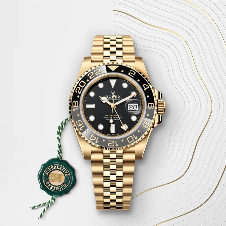 Rolex 
GMT-Master II
Oyster, 40 mm, oro amarillo
M126718GRNR-0001