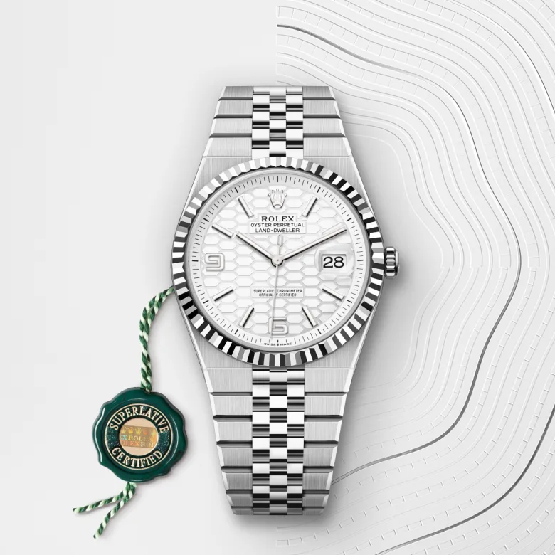 Rolex 
Land-Dweller 40
Oyster, 40 mm, acero Oystersteel y oro blanco
M127334-0001