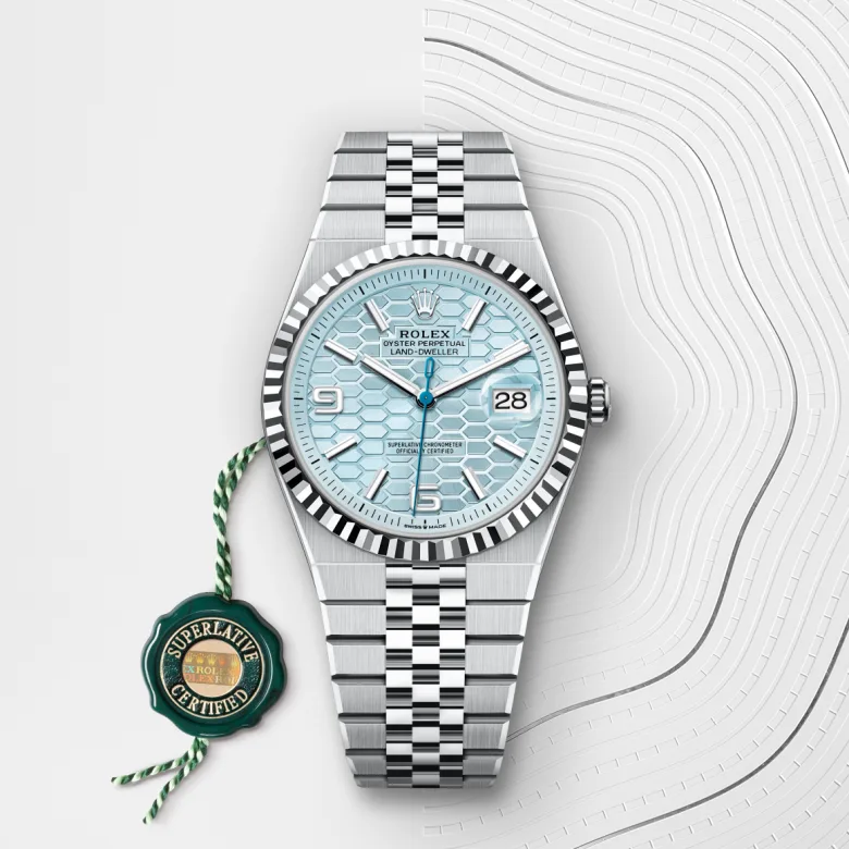 Rolex 
Land-Dweller 40
Oyster, 40 mm, platino
M127336-0001