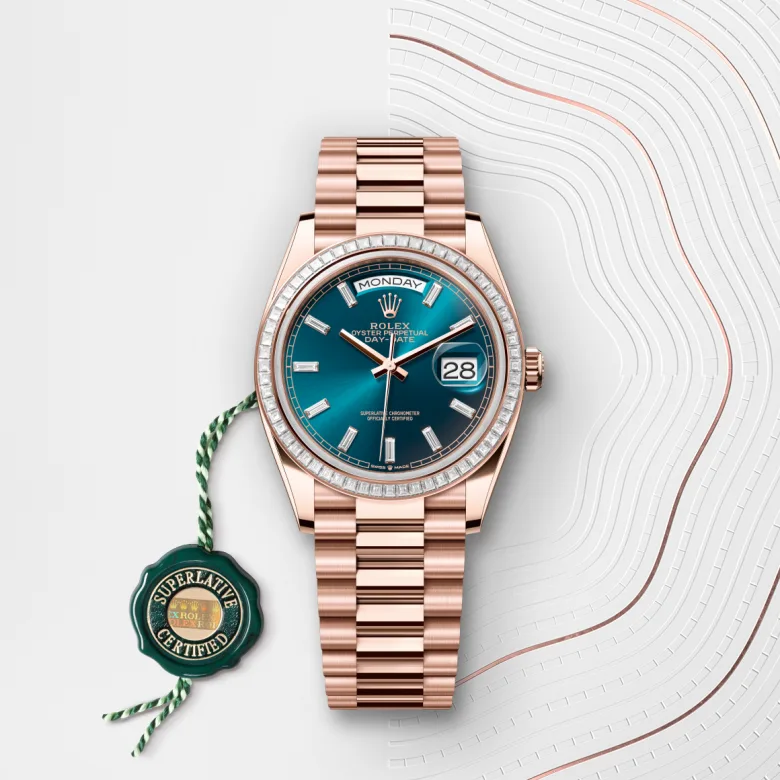 Rolex 
Day-Date 36
Oyster, 36 mm, oro Everose y diamantes
M128395TBR-0032