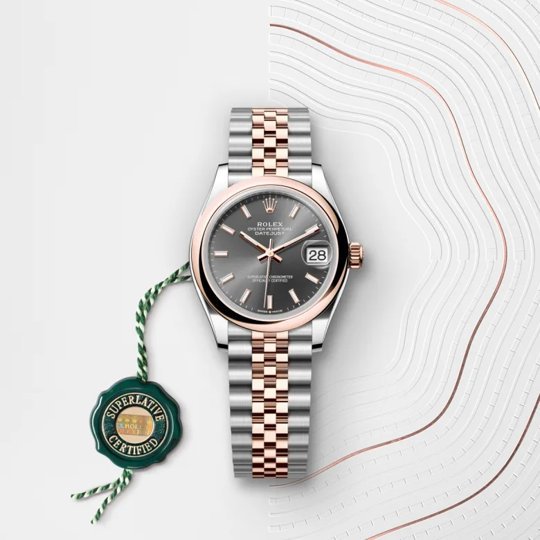 Rolex 
Datejust 31
Oyster, 31 mm, acero Oystersteel y oro Everose
M278241-0018