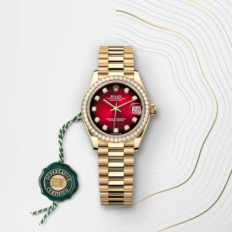 Rolex 
Datejust 31
Oyster, 31 mm, oro amarillo y diamantes
M278288RBR-0041