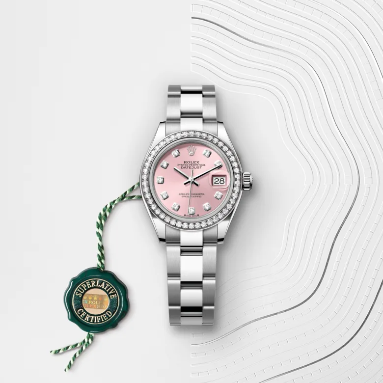 Rolex 
Lady-Datejust
Oyster, 28 mm, acero Oystersteel, oro blanco y diamantes
M279384RBR-0004