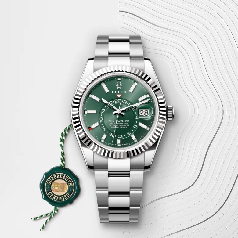 Rolex 
Sky-Dweller
Oyster, 42 mm, acero Oystersteel y oro blanco
M336934-0001