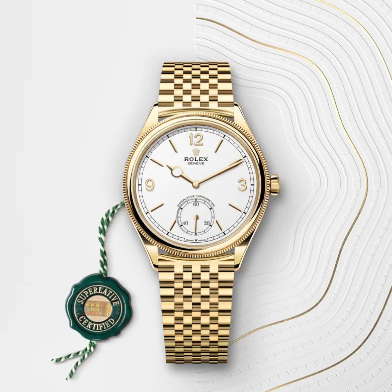 Rolex 
1908
39 mm, oro amarillo de 18 quilates, acabado pulido
M52508-0008