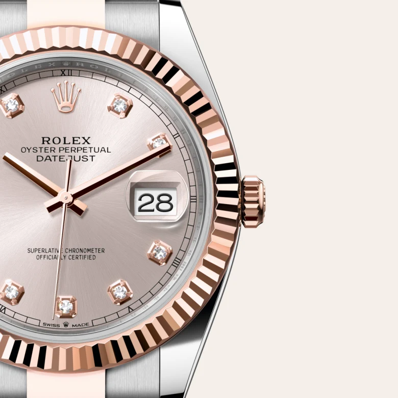 Rolex 
Datejust 41
Oyster, 41 mm, acero Oystersteel y oro Everose
M126331-0007