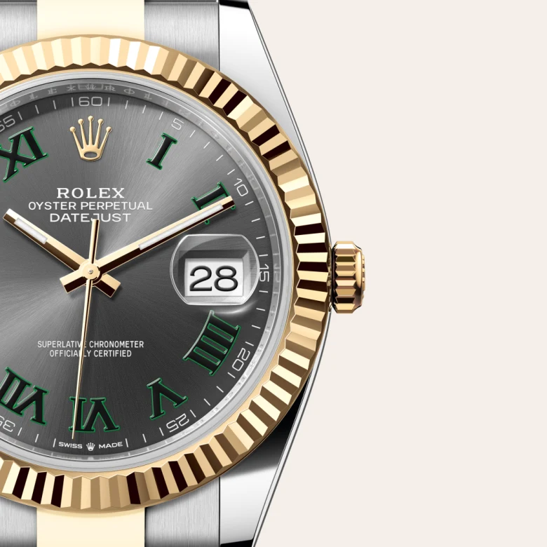 Rolex 
Datejust 41
Oyster, 41 mm, acero Oystersteel y oro amarillo
M126333-0019