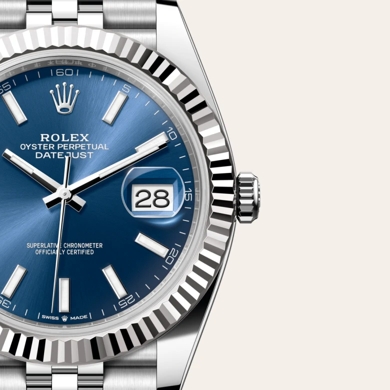 Rolex 
Datejust 41
Oyster, 41 mm, acero Oystersteel y oro blanco
M126334-0002