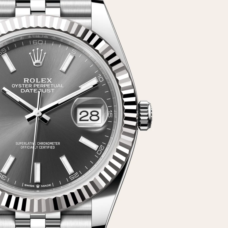 Rolex 
Datejust 41
Oyster, 41 mm, acero Oystersteel y oro blanco
M126334-0014