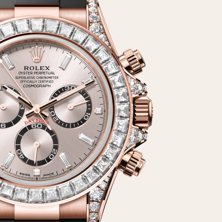 Rolex 
Cosmograph Daytona
Oyster, 40 mm, oro Everose y diamantes
M126535TBR-0002
