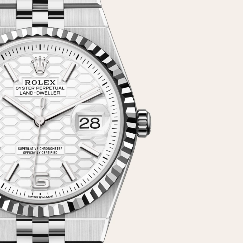 Rolex 
Land-Dweller 36
Oyster, 36 mm, acero Oystersteel y oro blanco
M127234-0001