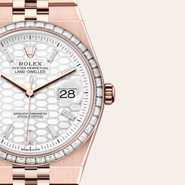 Rolex 
Land-Dweller 36
Oyster, 36 mm, oro Everose y diamantes
M127285TBR-0002