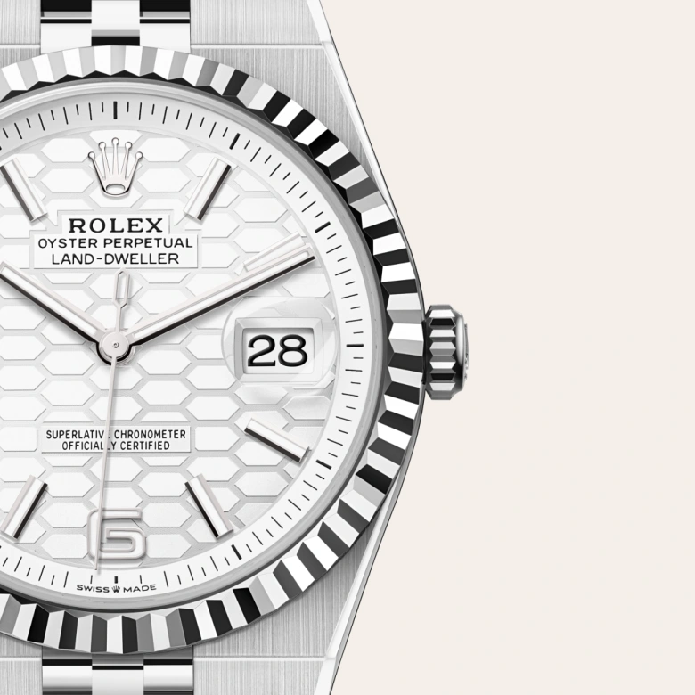 Rolex 
Land-Dweller 40
Oyster, 40 mm, acero Oystersteel y oro blanco
M127334-0001