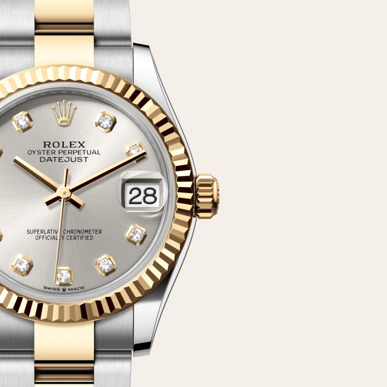 Rolex 
Datejust 31
Oyster, 31 mm, acero Oystersteel y oro amarillo
M278273-0019