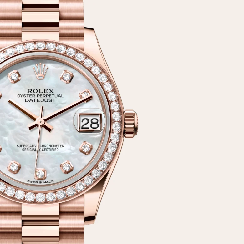 Rolex 
Datejust 31
Oyster, 31 mm, oro Everose y diamantes
M278285RBR-0005