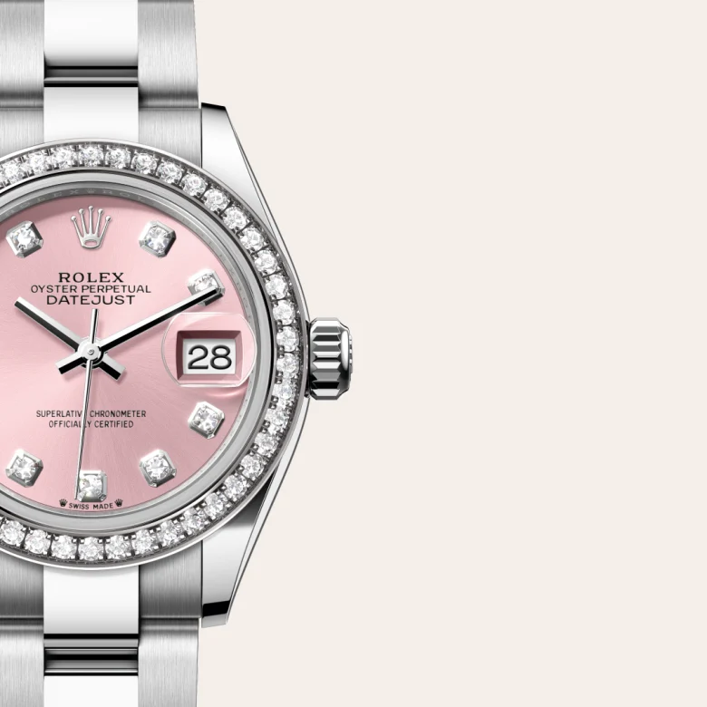 Rolex 
Lady-Datejust
Oyster, 28 mm, acero Oystersteel, oro blanco y diamantes
M279384RBR-0004