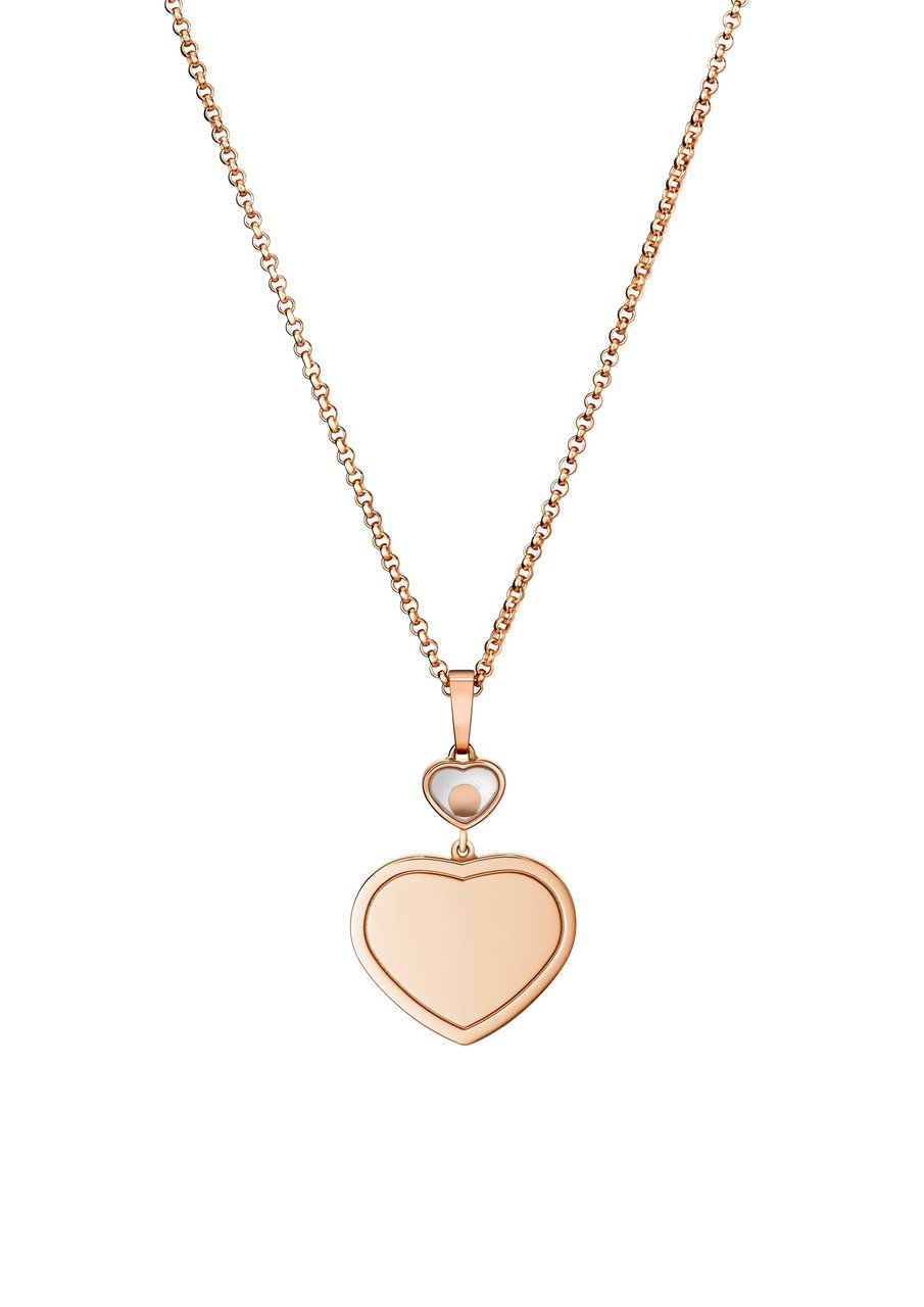 Happy Hearts Colgante, Oro Rosa Ético, Diamantes - Imagen 2