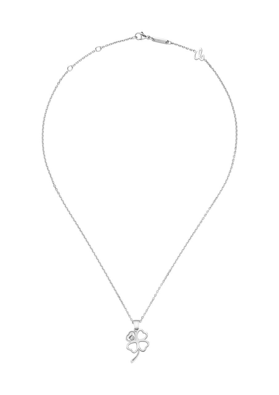 Happy Diamonds Good Luck Charms Colgante, Oro Blanco Ético, Diamantes - Imagen 2