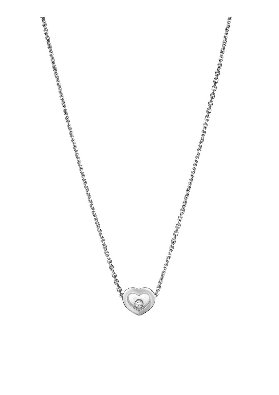 Happy Diamonds Icons Collar, Oro Blanco Ético, Diamante - Imagen 1