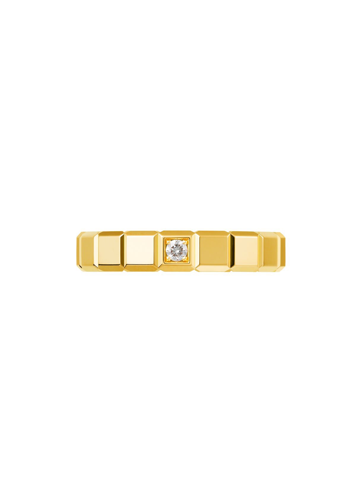 Ice Cube Anillo, Oro Amarillo Ético, Diamante - Imagen 2