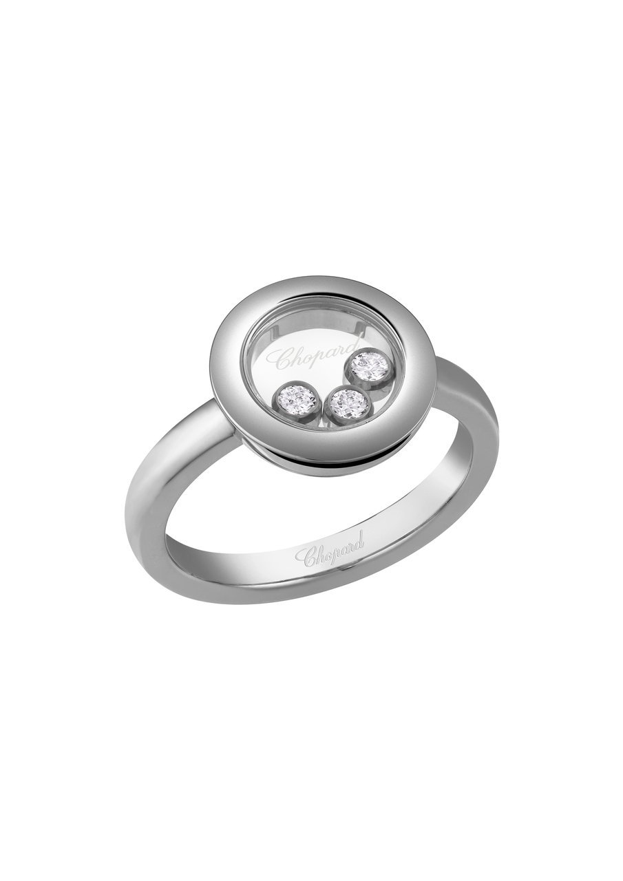 Happy Diamonds Icons Anillo, Oro Blanco Ético, Diamantes - Imagen 1