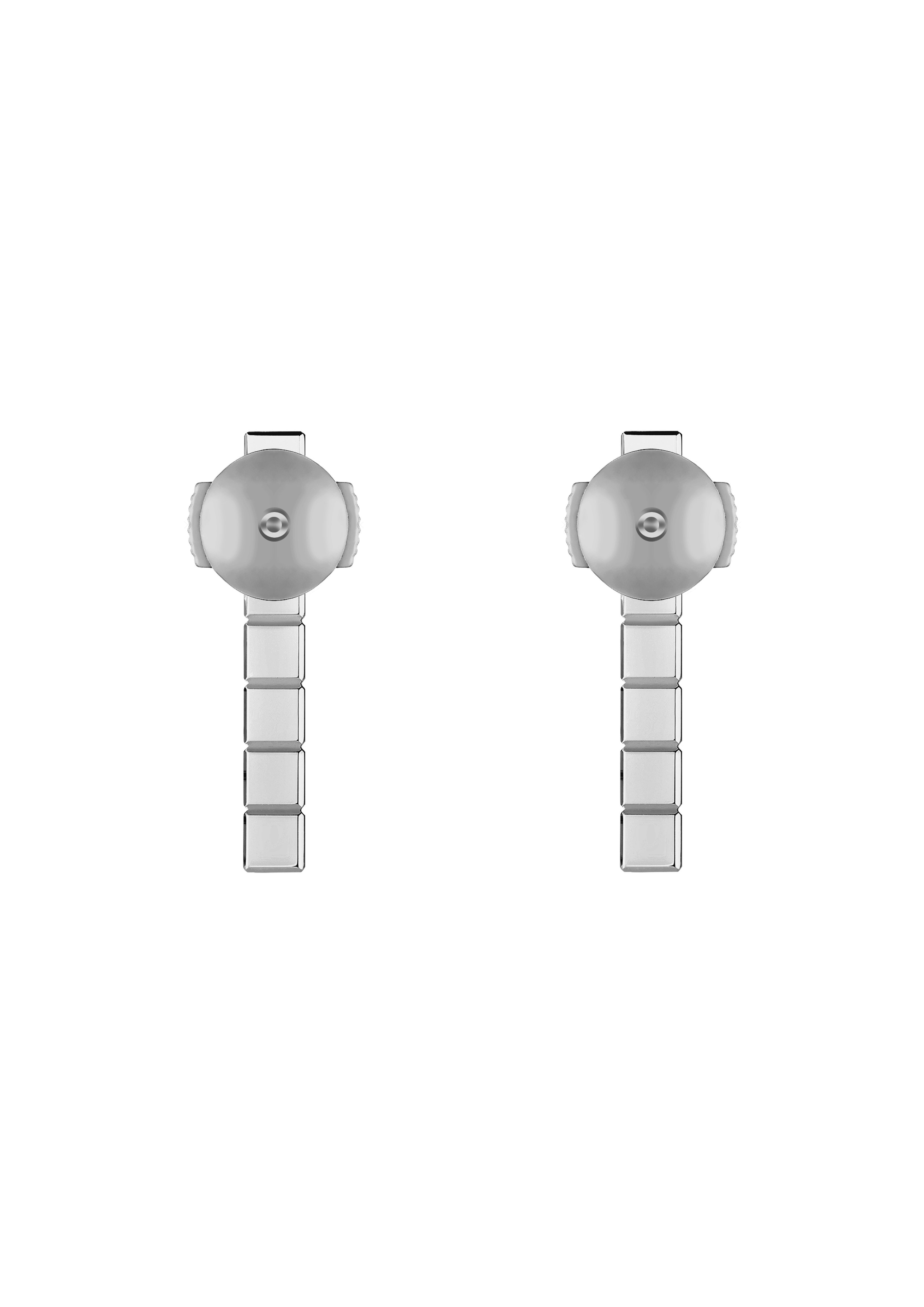 Ice Cube Pendientes, Oro Blanco Ético, Diamantes Semiengastados - Imagen 3