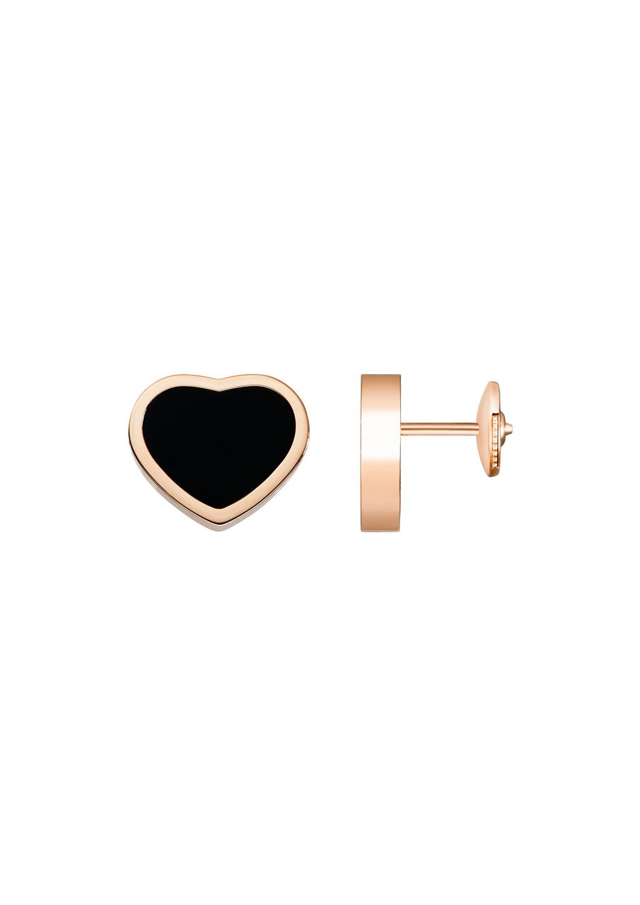 Happy Hearts Pendientes, Oro Rosa Ético - Imagen 2