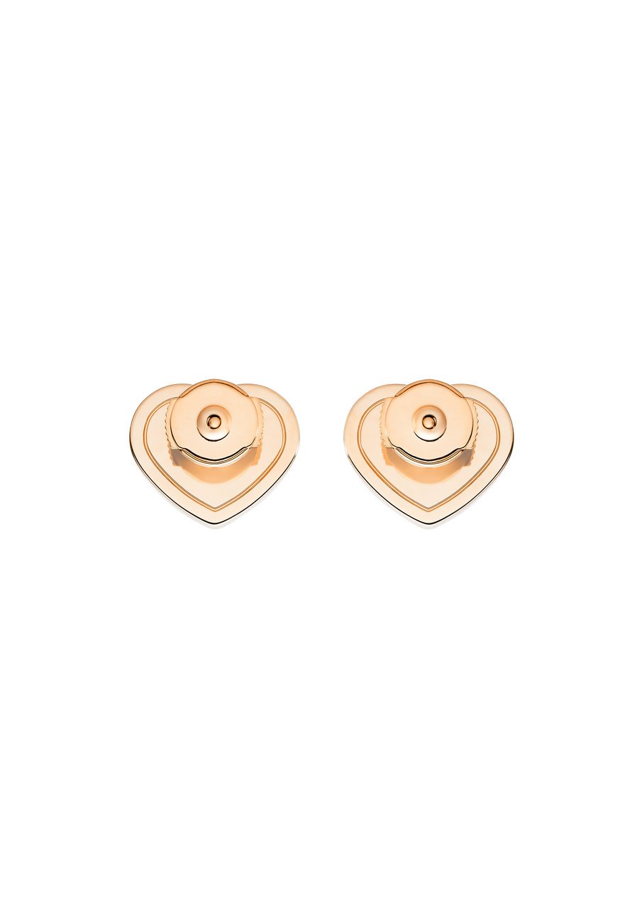Happy Hearts Pendientes, Oro Rosa Ético - Imagen 3