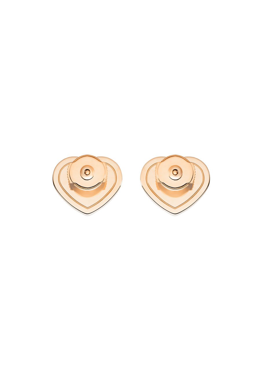 Happy Hearts Pendientes, Oro Rosa Ético, Nácar - Imagen 3