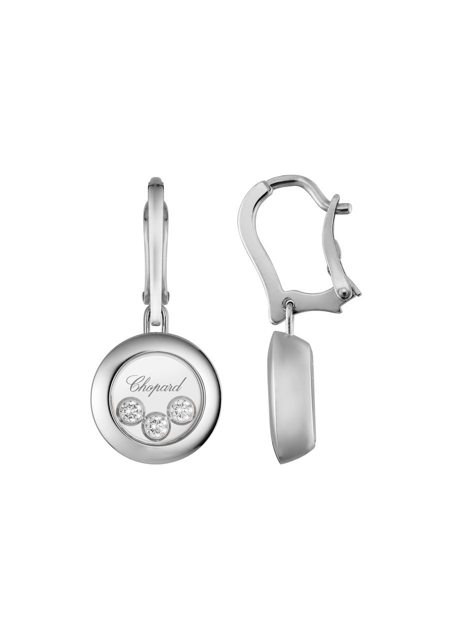 Happy Diamonds Icons Pendientes, Oro Blanco Ético, Diamantes - Imagen 2
