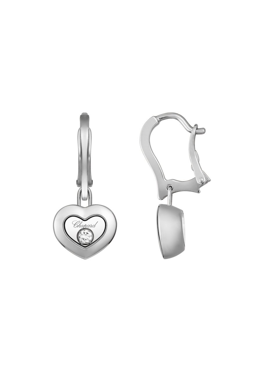 Happy Diamonds Icons Pendientes, Oro Blanco Ético, Diamantes - Imagen 2