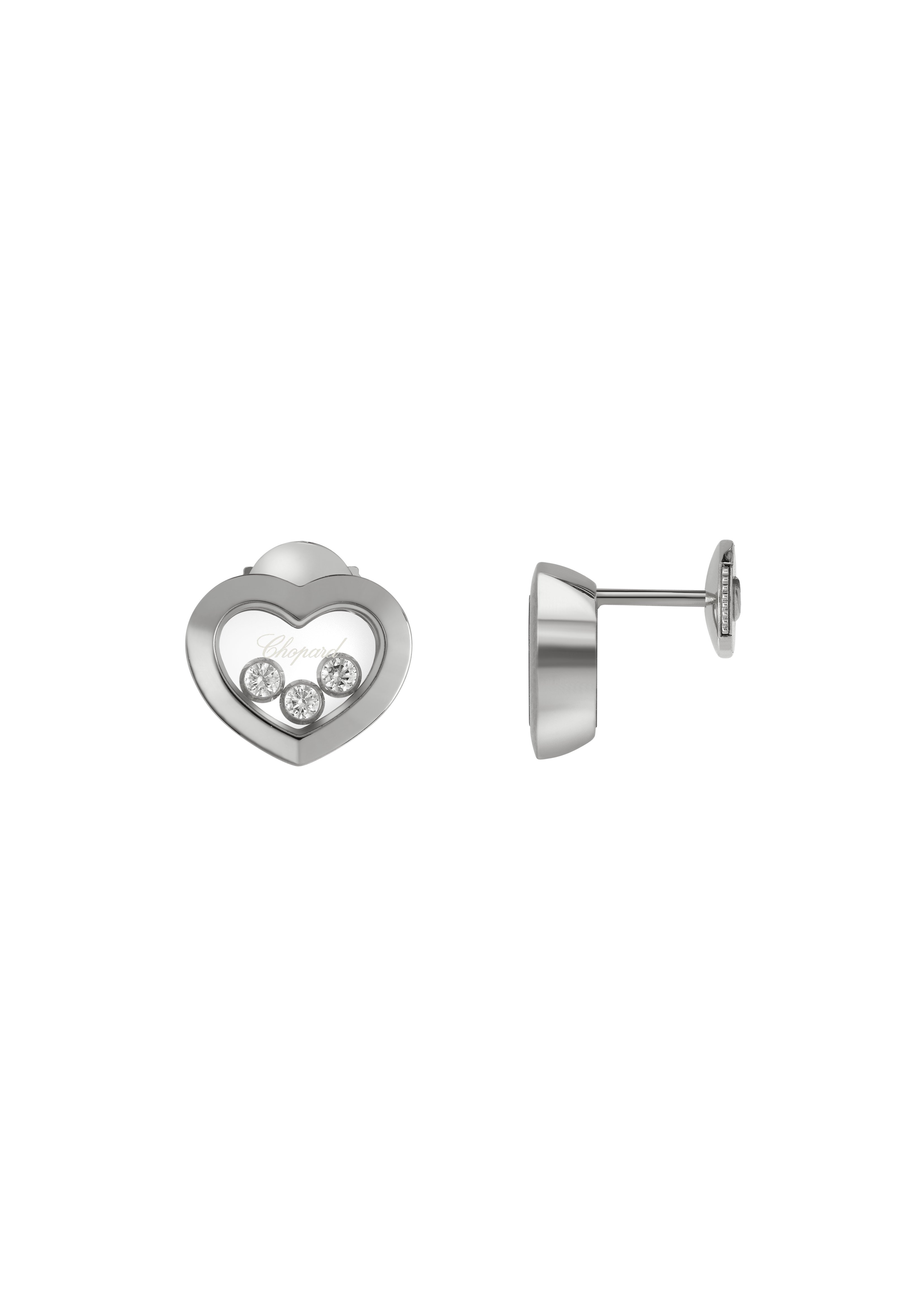 Happy Diamonds Icons Pendientes, Oro Blanco Ético, Diamantes - Imagen 2